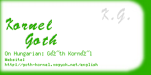 kornel goth business card